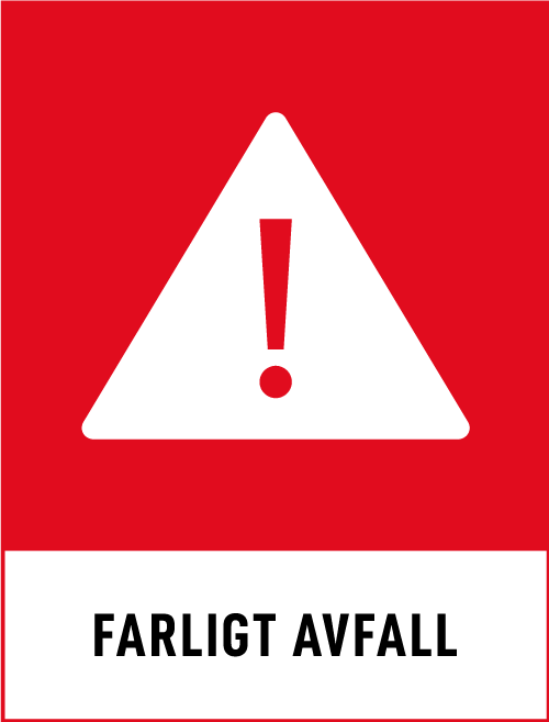 Farligt avfall - röd